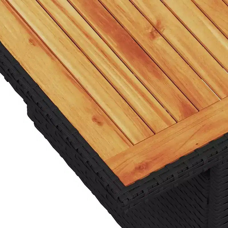 vidaXL Salon de jardin 4 pièces en résine tressée avec coussins et bois d'acacia
