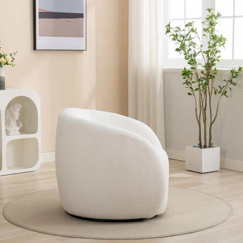 Lot de 2 fauteuils d'appoint pivotants à 360° SEYNAR Modern Glam Rembourrés