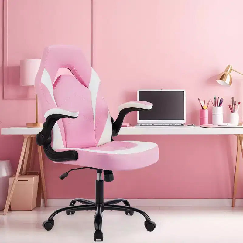 Confort de jeu de niveau supérieur : Chaise ergonomique en cuir PU avec accoudoirs relevables réglables