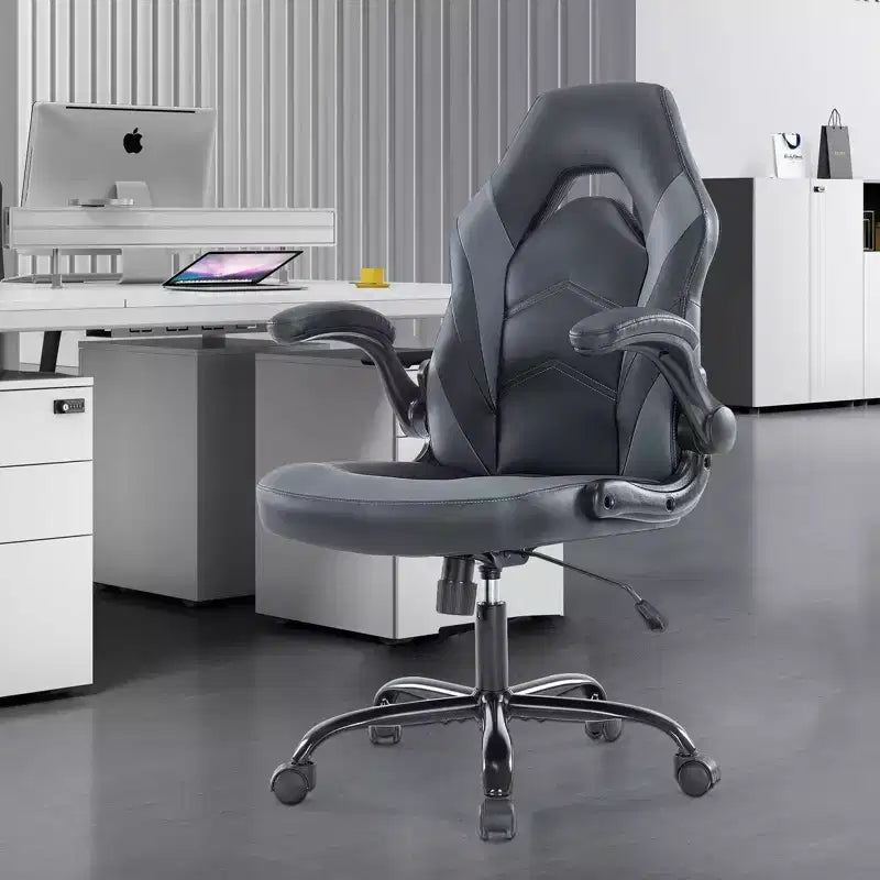 Confort de jeu de niveau supérieur : Chaise ergonomique en cuir PU avec accoudoirs relevables réglables