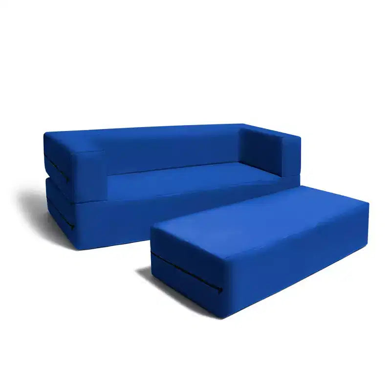 Jaxx Zipline Kids Sofa & Large Ottoman, 3 in 1 Fold Out Sofa