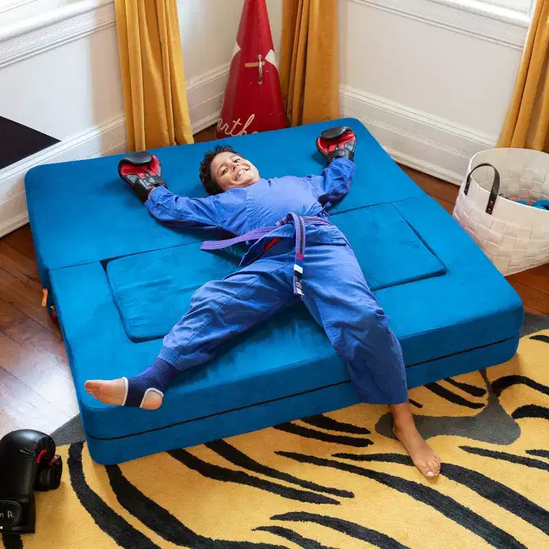 Canapé et grand pouf Zipline pour enfants, canapé-lit 3 en 1