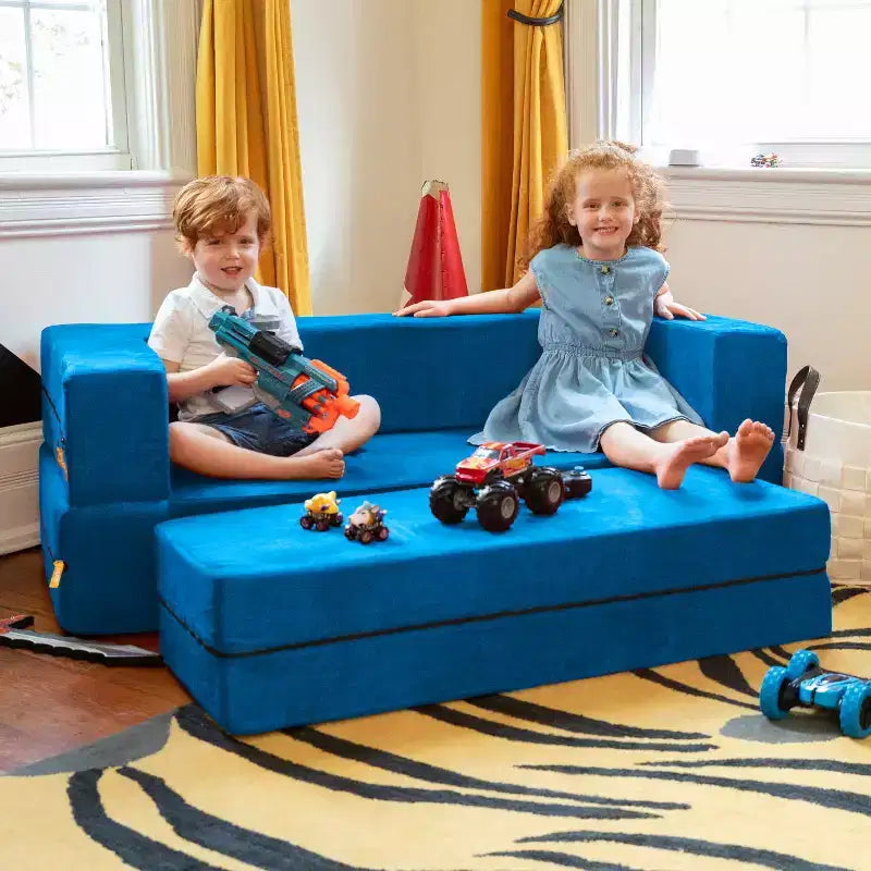 Canapé et grand pouf Zipline pour enfants, canapé-lit 3 en 1