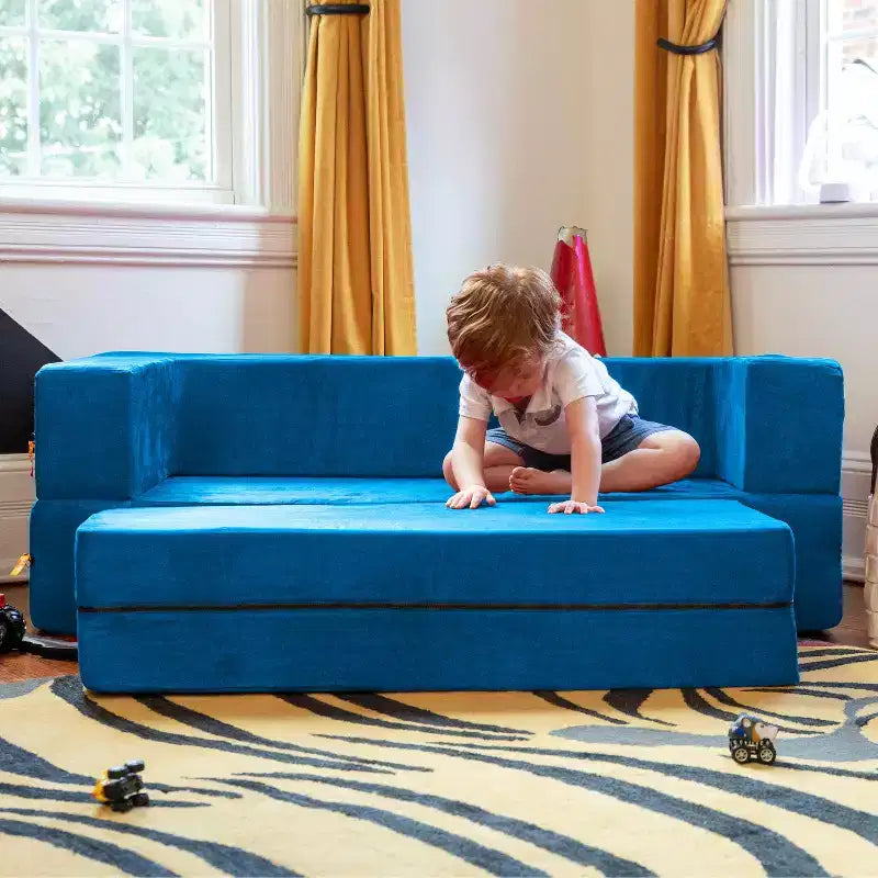 Canapé et grand pouf Zipline pour enfants, canapé-lit 3 en 1