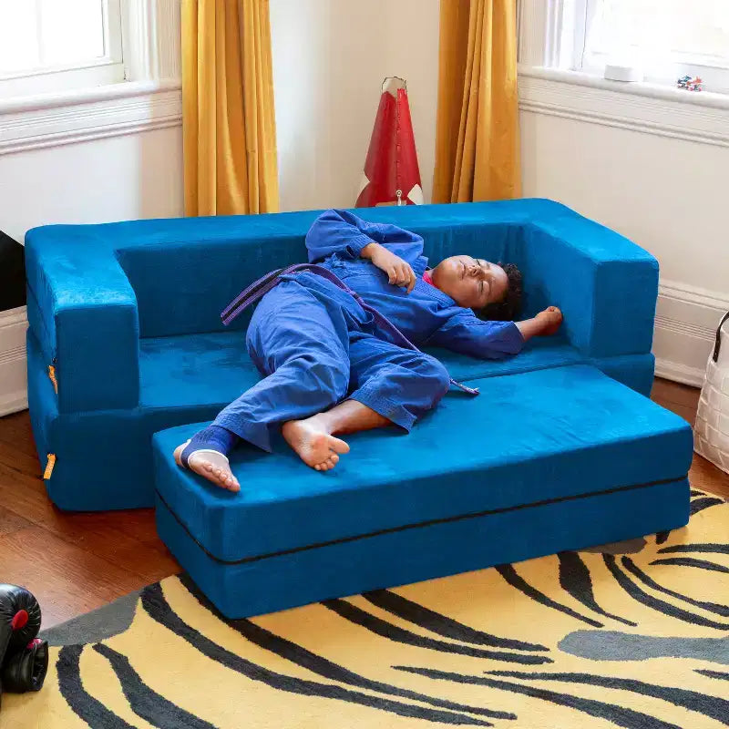 Canapé et grand pouf Zipline pour enfants, canapé-lit 3 en 1