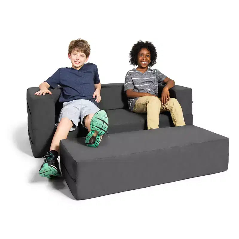 Canapé et grand pouf Zipline pour enfants, canapé-lit 3 en 1