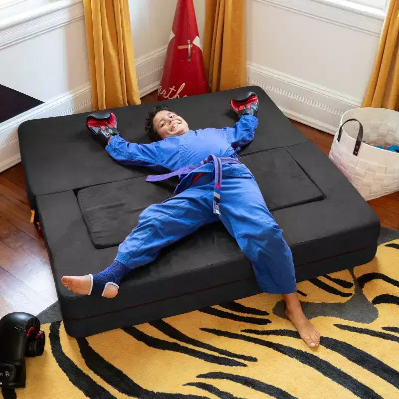 Canapé et grand pouf Zipline pour enfants, canapé-lit 3 en 1