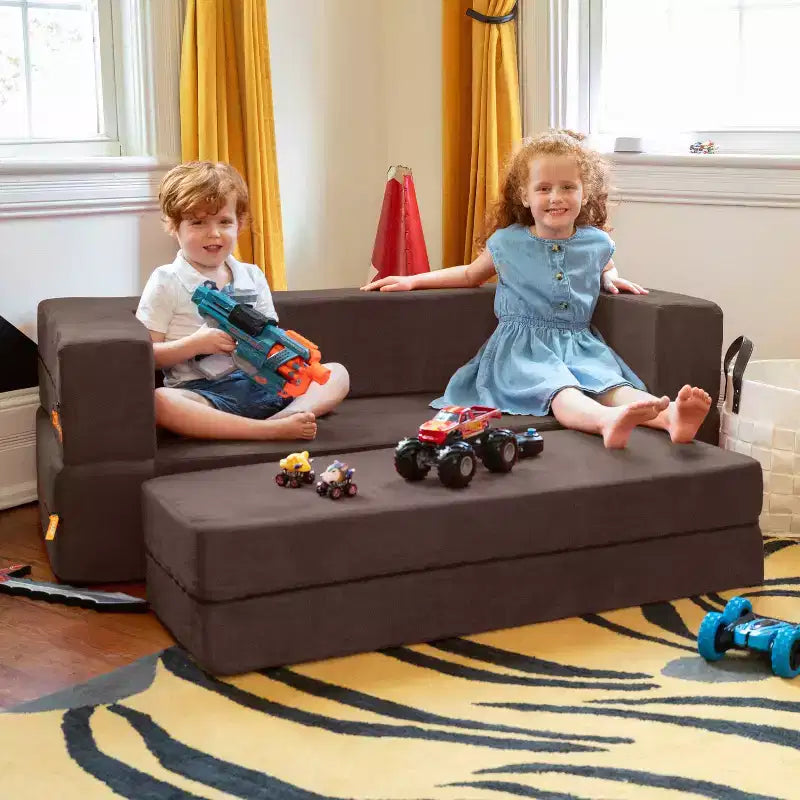 Canapé et grand pouf Zipline pour enfants, canapé-lit 3 en 1