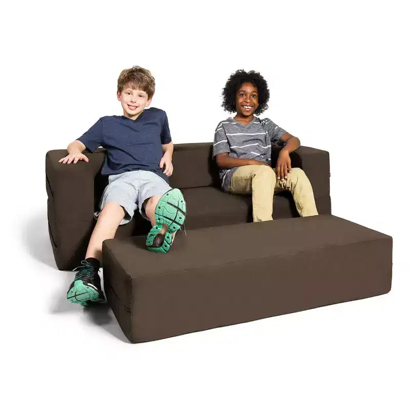Canapé et grand pouf Zipline pour enfants, canapé-lit 3 en 1