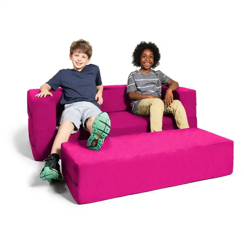 Canapé et grand pouf Zipline pour enfants, canapé-lit 3 en 1