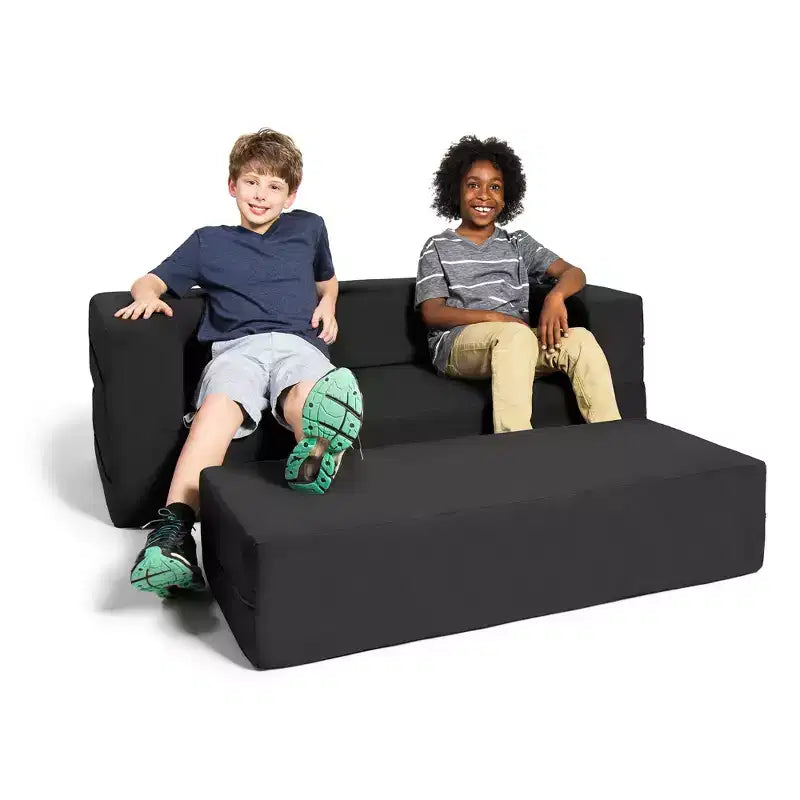 Canapé et grand pouf Zipline pour enfants, canapé-lit 3 en 1