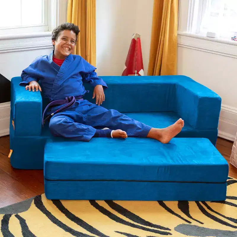 Canapé et grand pouf Zipline pour enfants, canapé-lit 3 en 1
