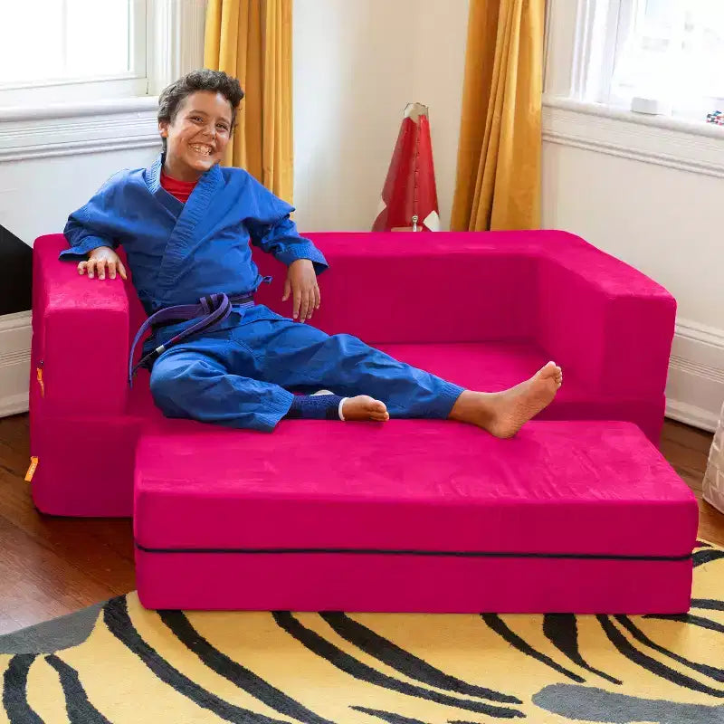 Canapé et grand pouf Zipline pour enfants, canapé-lit 3 en 1