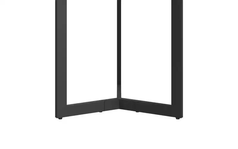 Table d'appoint ronde Barret de 49,99 cm de hauteur en bois avec cadre métallique robuste