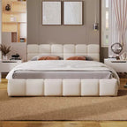 Christopher Knight Home Beryl Checkerboard Design Chenille Upholstered Bed