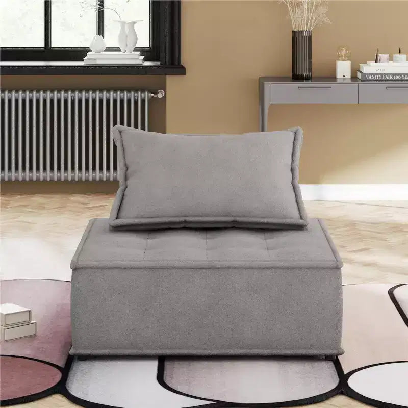 Chaise modulaire sans accoudoirs Paloma avec coussin de dossier
