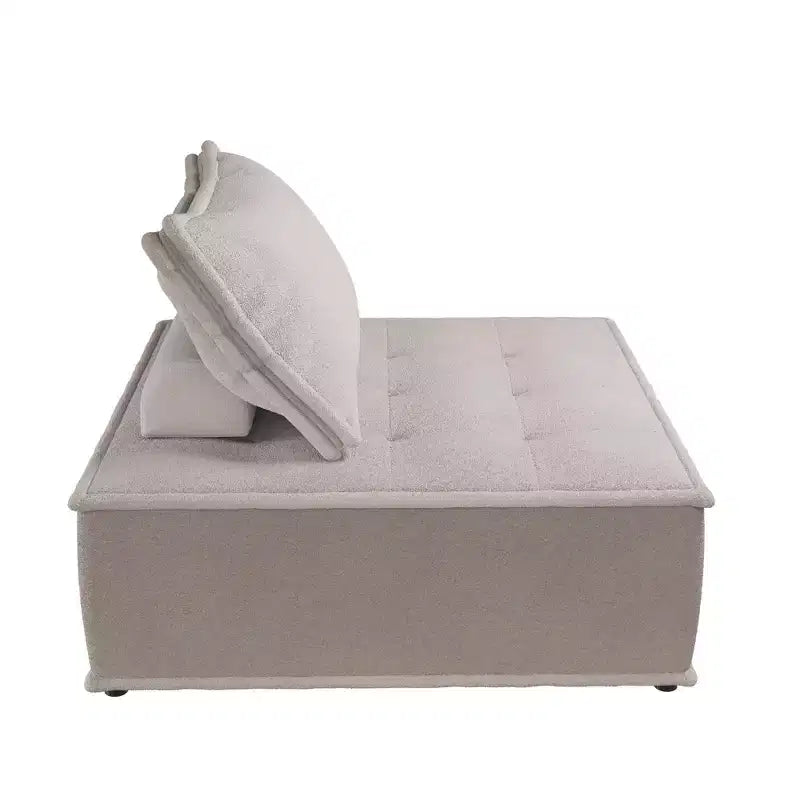 Chaise modulaire sans accoudoirs Paloma avec coussin de dossier