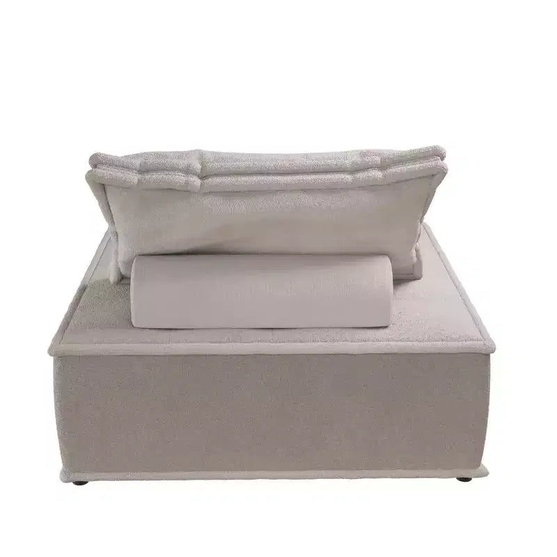 Chaise modulaire sans accoudoirs Paloma avec coussin de dossier