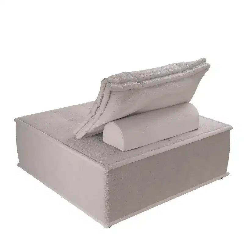 Chaise modulaire sans accoudoirs Paloma avec coussin de dossier