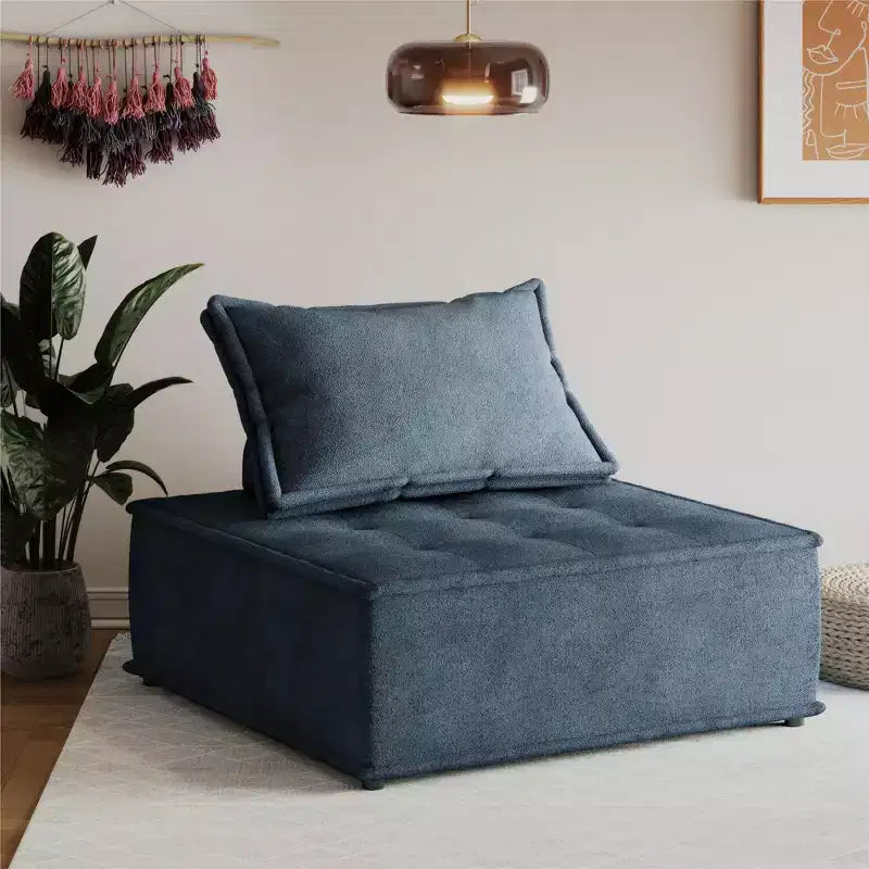 Chaise modulaire sans accoudoirs Paloma avec coussin de dossier