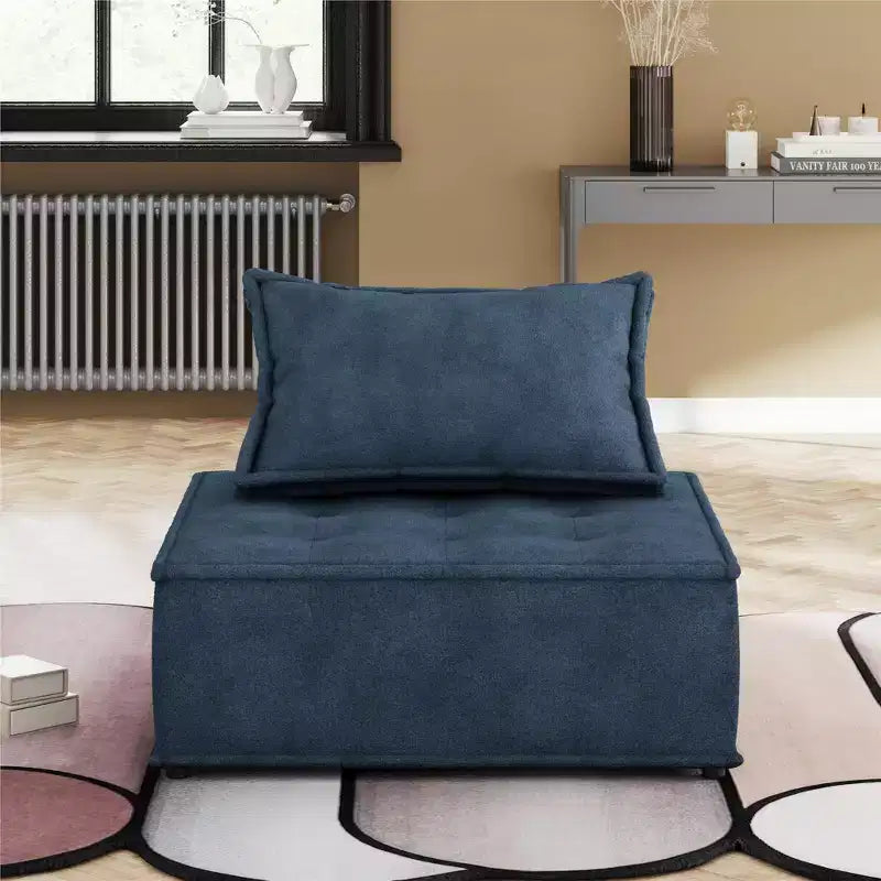 Chaise modulaire sans accoudoirs Paloma avec coussin de dossier