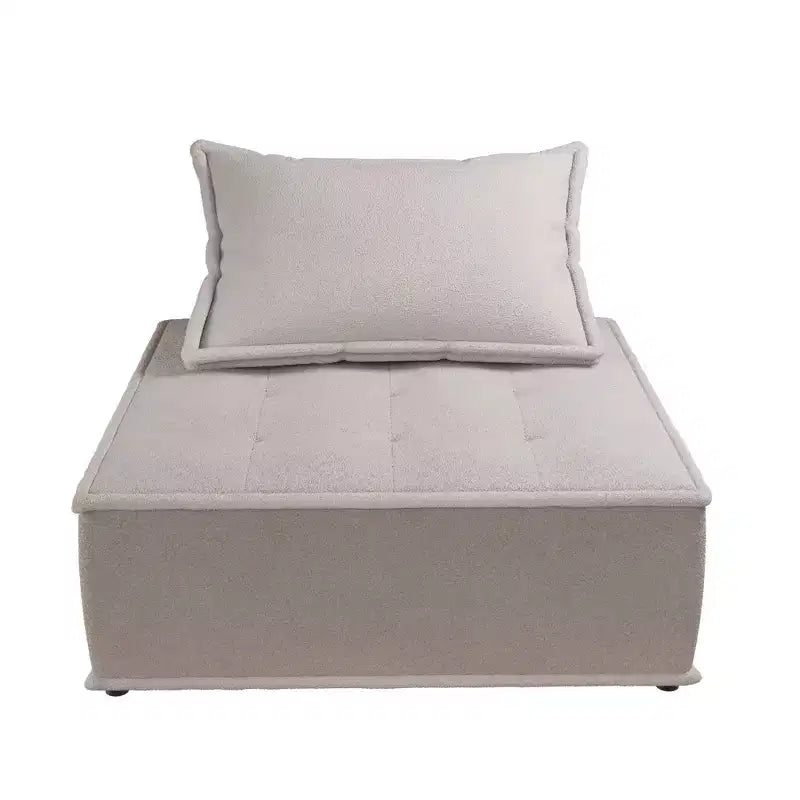 Chaise modulaire sans accoudoirs Paloma avec coussin de dossier