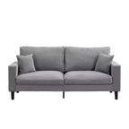 Canapé 3 places en velours côtelé haute résilience de 190 cm avec 2 coussins pour salon, chambre, appartement