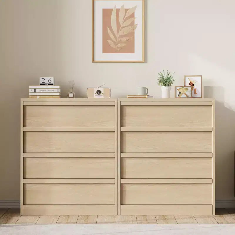 Commode à 3 tiroirs pour chambre à coucher, Armoire de rangement pour vêtements, Organiseur de commode pour placard, salon, couloir, entrée, Rangement vertical, Naturel