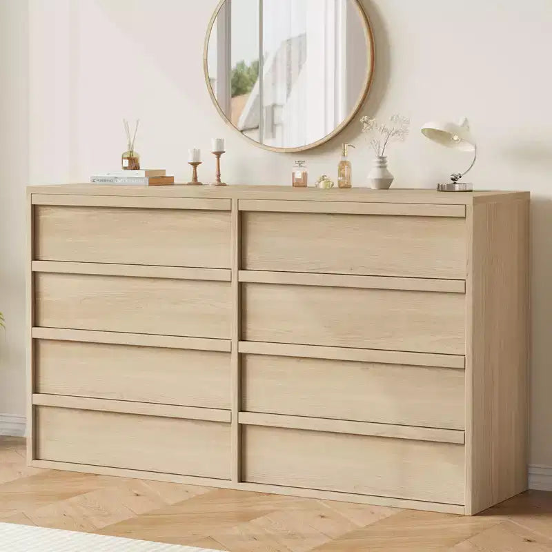 Commode à 3 tiroirs pour chambre à coucher, Armoire de rangement pour vêtements, Organiseur de commode pour placard, salon, couloir, entrée, Rangement vertical, Naturel