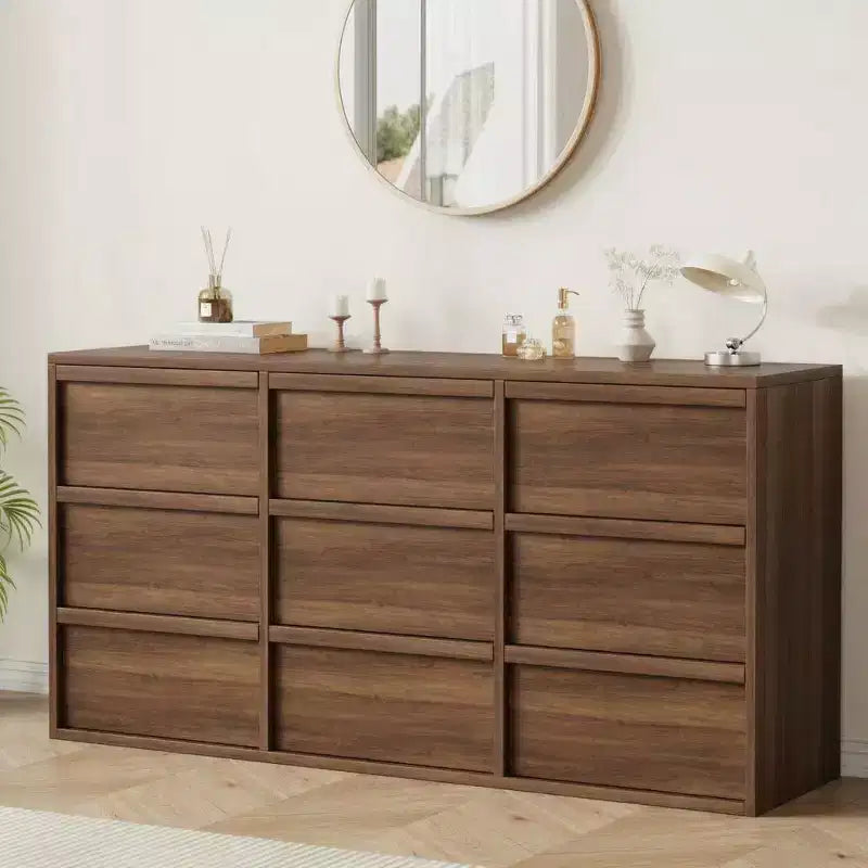 Commode à 3 tiroirs pour chambre à coucher, Armoire de rangement pour vêtements, Organiseur de commode pour placard, salon, couloir, entrée, Rangement vertical, Naturel