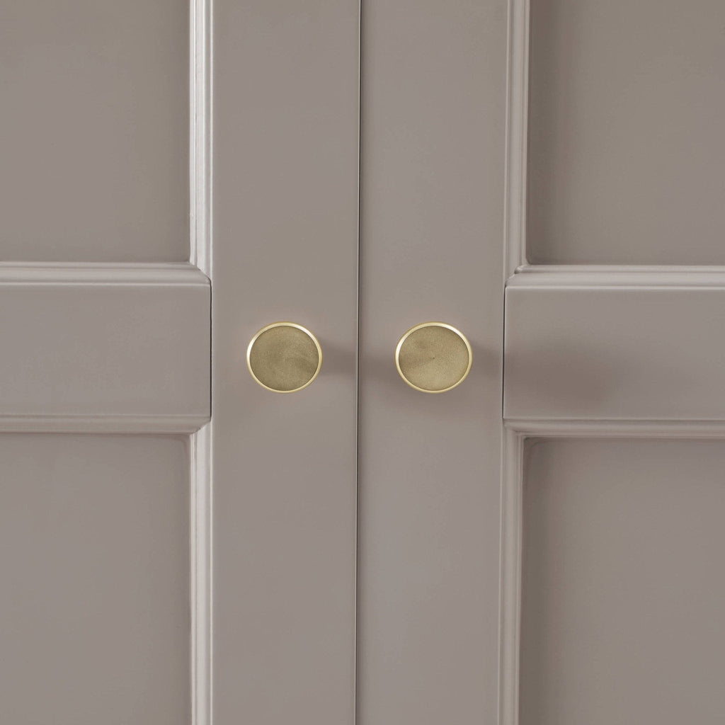 Armoire 3 portes avec tiroirs - Taupe