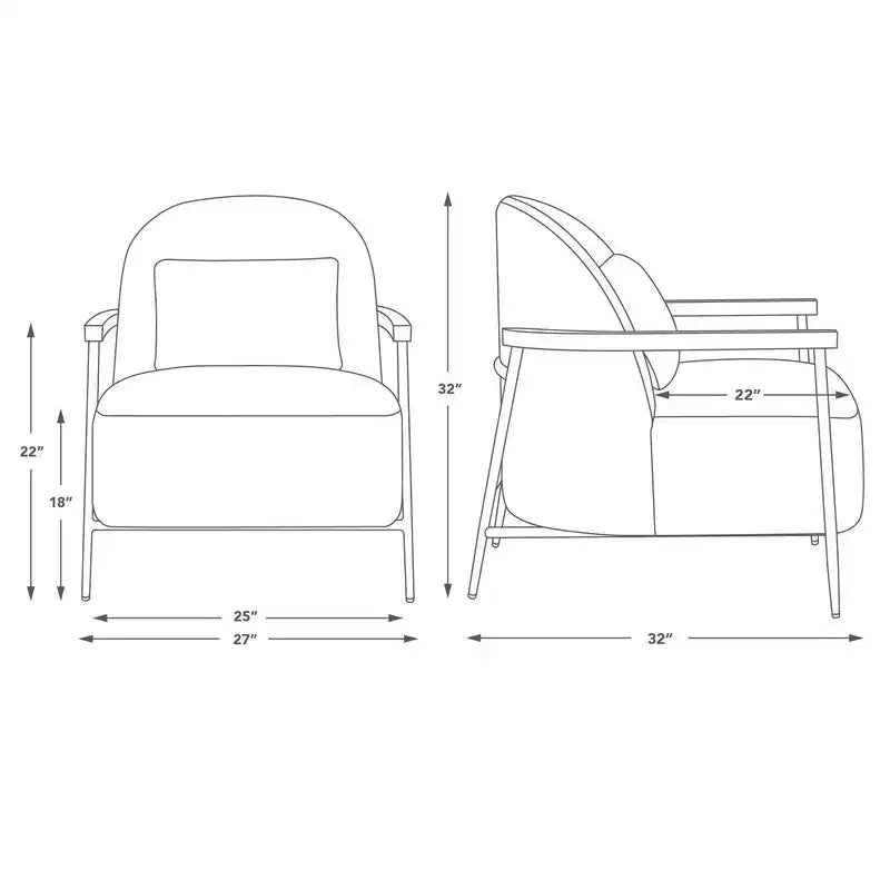 Fauteuil d'appoint moderne Spruce&Spring