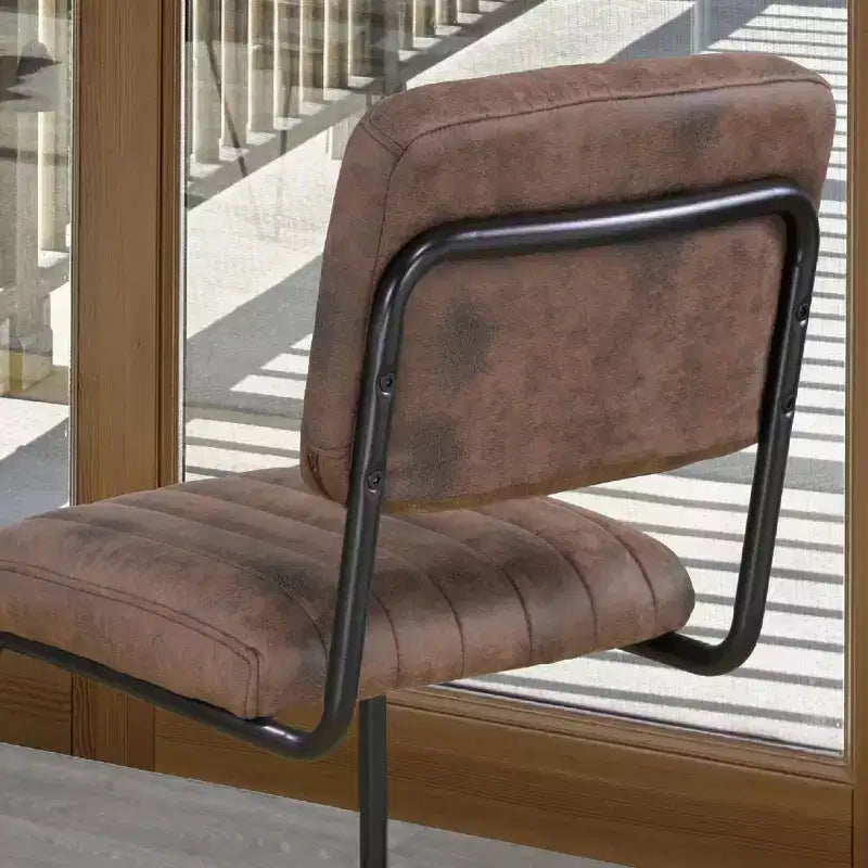 Lot de 2 tabourets de bar hauteur comptoir Damien, bruns