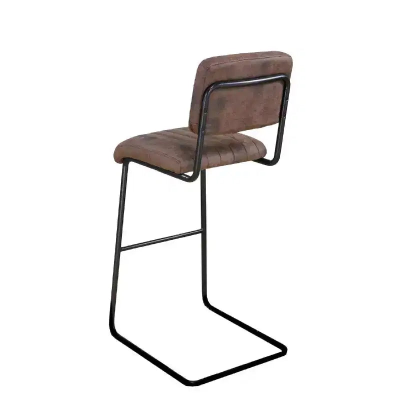 Lot de 2 tabourets de bar hauteur comptoir Damien, bruns
