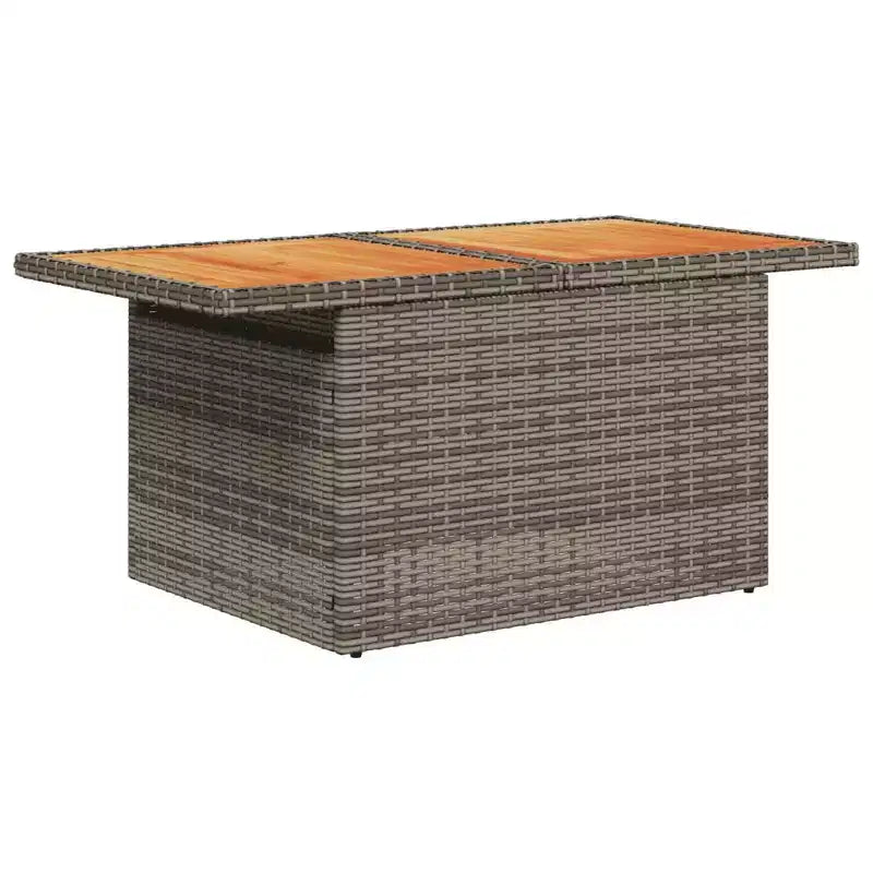 vidaXL Salon de jardin 4 pièces en résine tressée avec coussins et bois d'acacia
