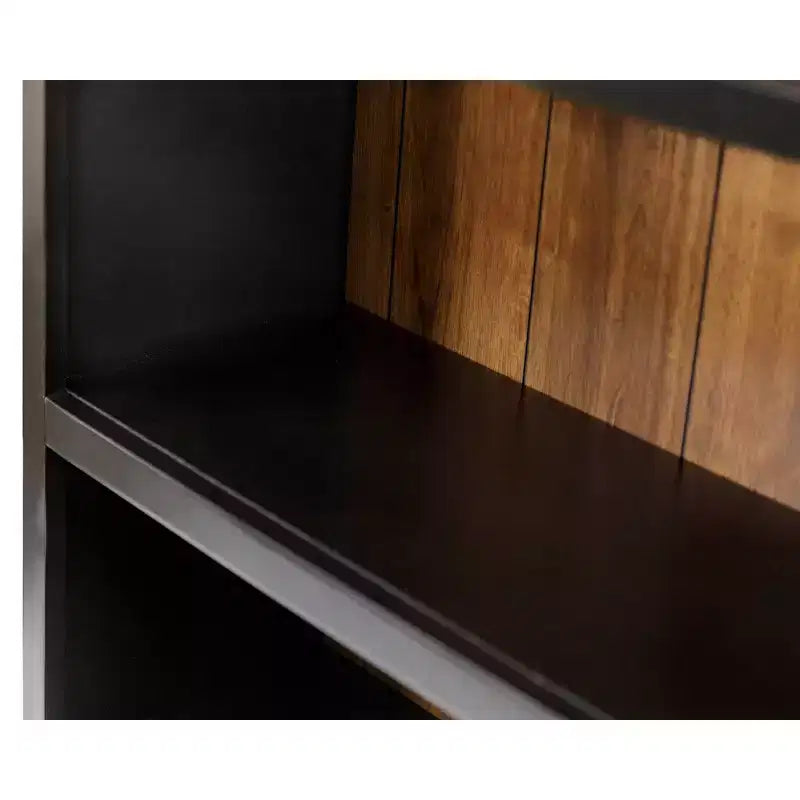 Bibliothèque ouverte Hartford 78 po, brun - Martin Furniture : Rangement en bois à 5 étagères, arche supérieure