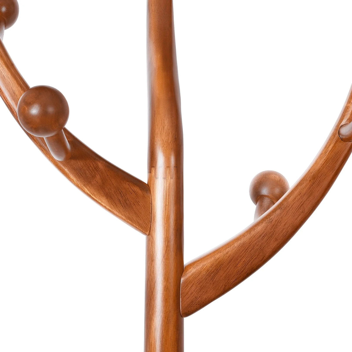 Porte-manteau sur pied en bois d'hévéa forme branche d'arbre avec 8 crochets - 24,5 L x 70,87 H
