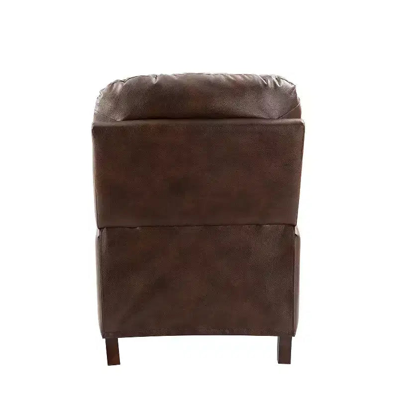 Ensemble de 2 fauteuils inclinables manuels en cuir véritable, inclinaison à 159°