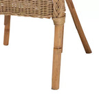 Ensemble de salon 3 pièces Abbey Moderne Bohème en rotin antique marron naturel