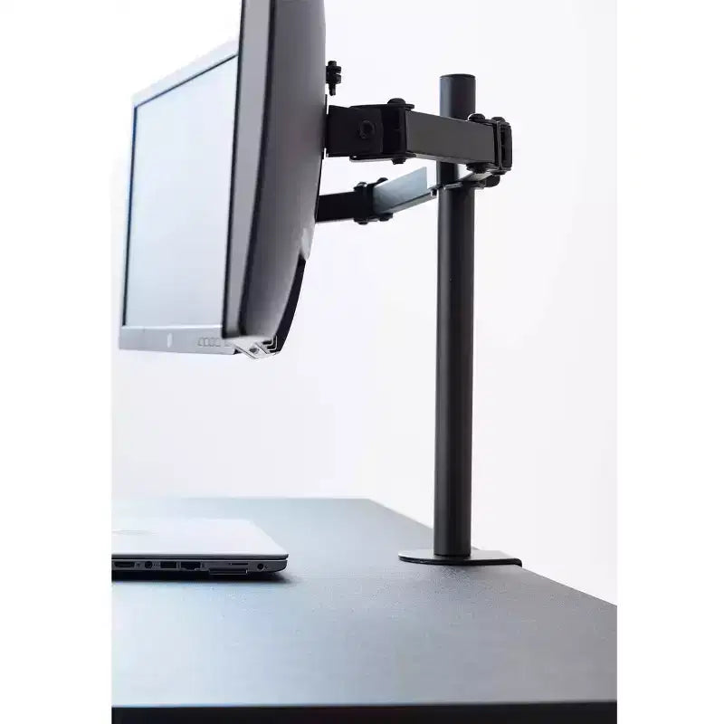 Support de moniteur de bureau/table à bras oscillant entièrement réglable à fixation universelle et à pince
