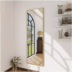 Miroir Mural de Porte 14x48/16x50 Pleine Longueur à Suspendre pour Chambre à Coucher Salle de Bain