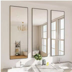Miroir Mural de Porte 14x48/16x50 Pleine Longueur à Suspendre pour Chambre à Coucher Salle de Bain