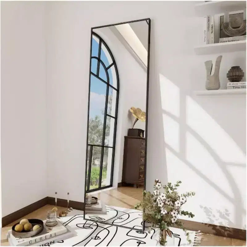 Miroir Mural de Porte 14x48/16x50 Pleine Longueur à Suspendre pour Chambre à Coucher Salle de Bain