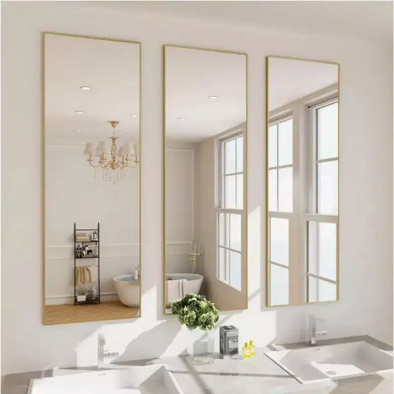 Miroir Mural de Porte 14x48/16x50 Pleine Longueur à Suspendre pour Chambre à Coucher Salle de Bain