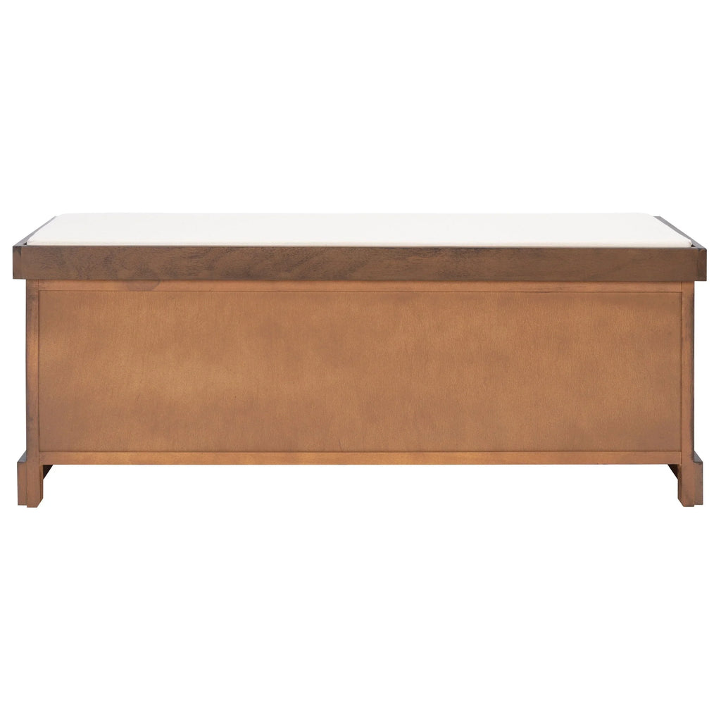 Banc de rangement SAFAVIEH Fiorello avec coussin et 3 tiroirs - 47,3 L x 15 P x 19 H - 47 L x 15 P x 19 H