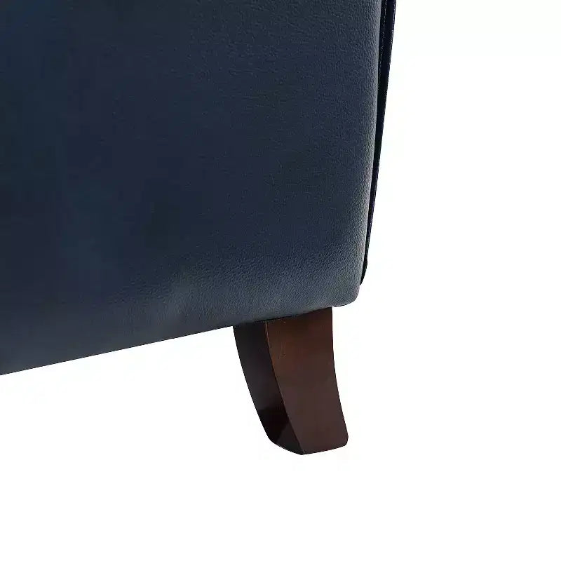 Ensemble de 2 fauteuils inclinables manuels en cuir véritable, inclinaison à 159°