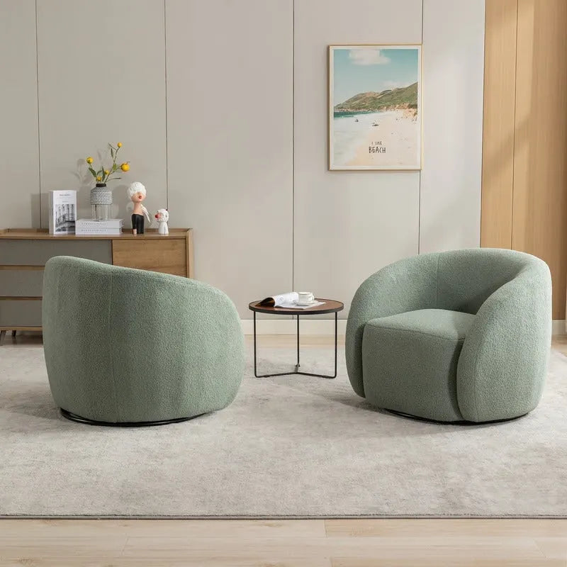 Lot de 2 fauteuils d'appoint pivotants à 360° SEYNAR Modern Glam Rembourrés