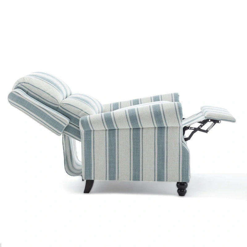Lot de 2 fauteuils inclinables modernes à assise rembourrée en cuir PU/tissu