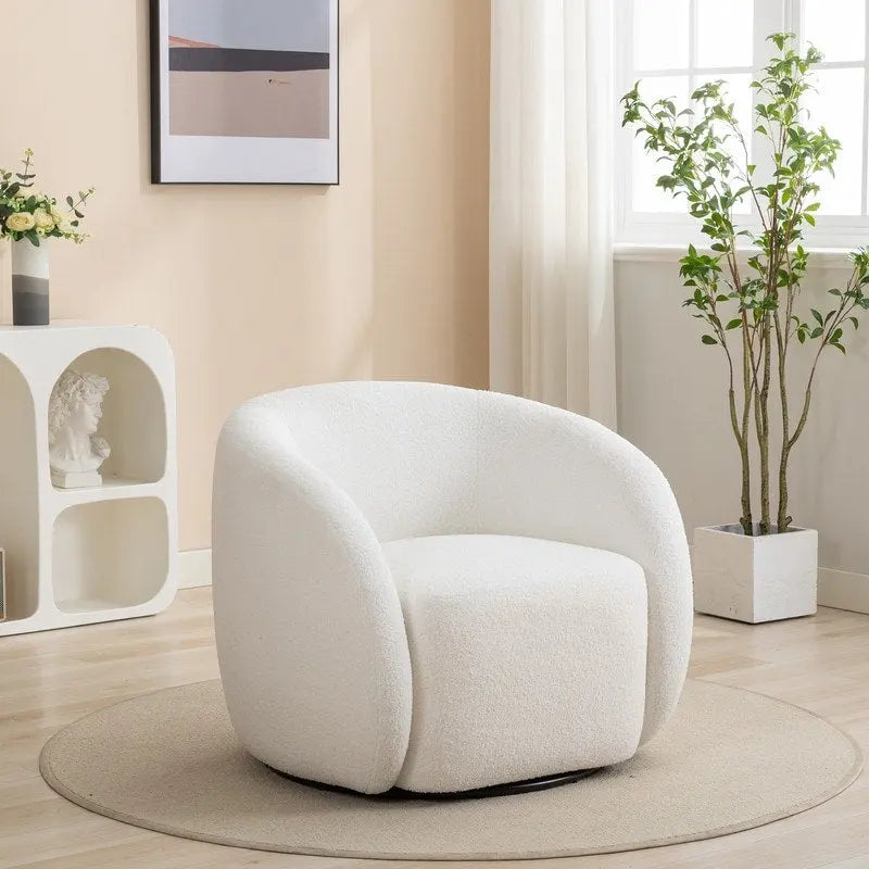Lot de 2 fauteuils d'appoint pivotants à 360° SEYNAR Modern Glam Rembourrés